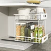 2-Tier Pull-Out Under The Cabinet Storage Rack, Metal 3