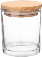 4pcs Clear Glass Candle Jars with Bamboo Lids for Making Candles 6 OZ Empty Candle Tins Bulk Candle Containers 2