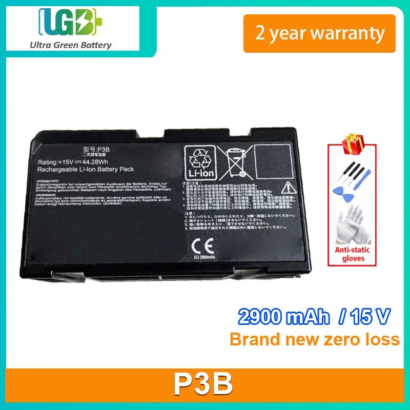 

UGB Новый аккумулятор для ASUS P3B встроенный аккумулятор 2900 мАч 15 в 44, 28 Втч