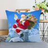 Useful Pillow Cover  Breathable Peach Skin Square Pillow Case  Xmas Home Hotel Dorm Office Throw Pillow Cover Decor 2