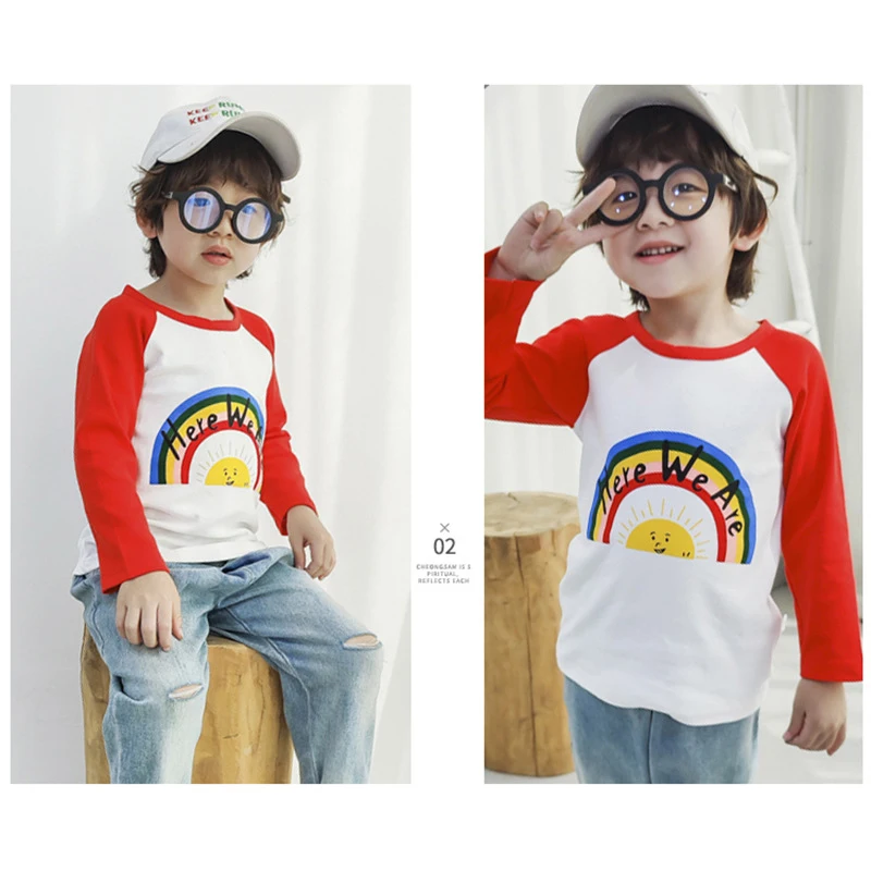 Kids Clothing Boys Girls T-Shirt Children's Clothes Cartoon Tops Long Sleeve Baby Clothing Autumn Winter Cotton Print Sweatshirt 6