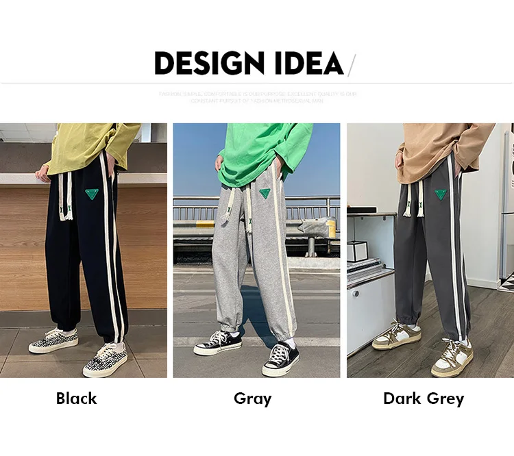 Casual Jogger Pants Men Urban Casual Comfortable Trousers Unisex Elastic Waist Sweatpant All-match Drawstring Loose Gym Pants yoga harem pants