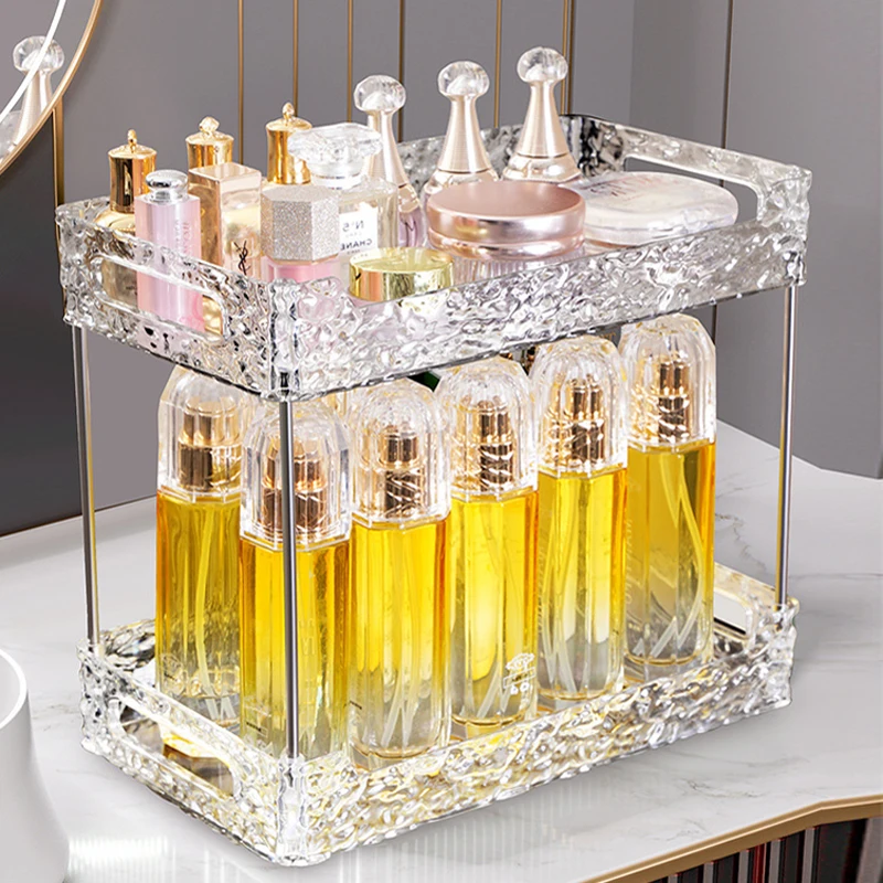 Bathroom Organizer Shelf Home Kitchen Acryl Storage Rack Large Capacity Skincare Cosmetic Liptick Shampoo Desktop Holder