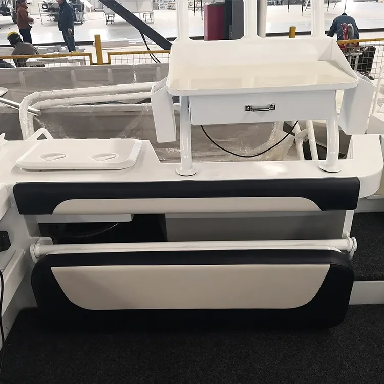 Allhouse barca da lavoro da pesca con Console centrale con scafo in alluminio di alta qualità con motore - immagine 3