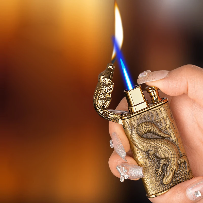 Briquet Dragon Jet Torch avec un couteau éjectable en un clic