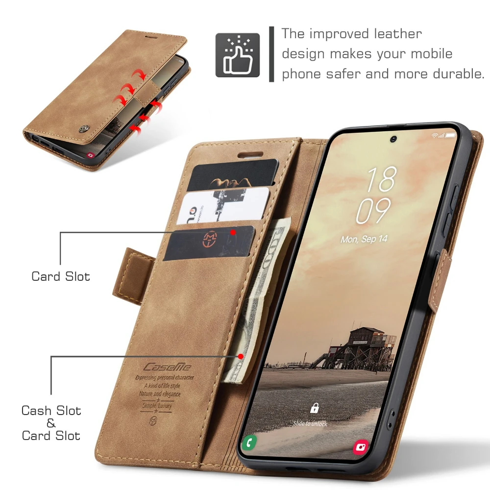 Luxury Leather Flip Purse Case with Stand and Card Holder