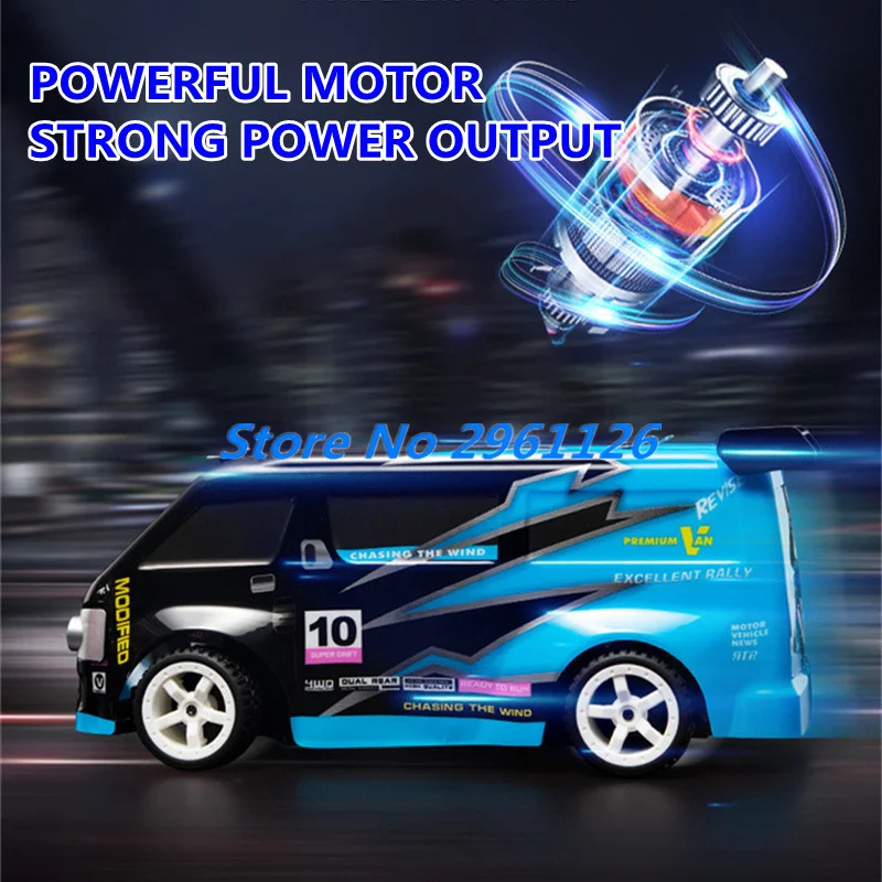 Simulated 4WD Remote Control Drfift Car 1:16 360° Drift Two Sets Tires Light Switching PVC Explosion-Proof RC Truck Car Toy 3
