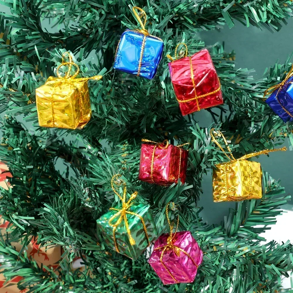 48/12/6Pcs Christmas Foam Gifts Boxes Xmas Tree Square Foam Candy Gifts Boxes Hanging Home Party Decor Supplies Ornament Pendant christmas decorations