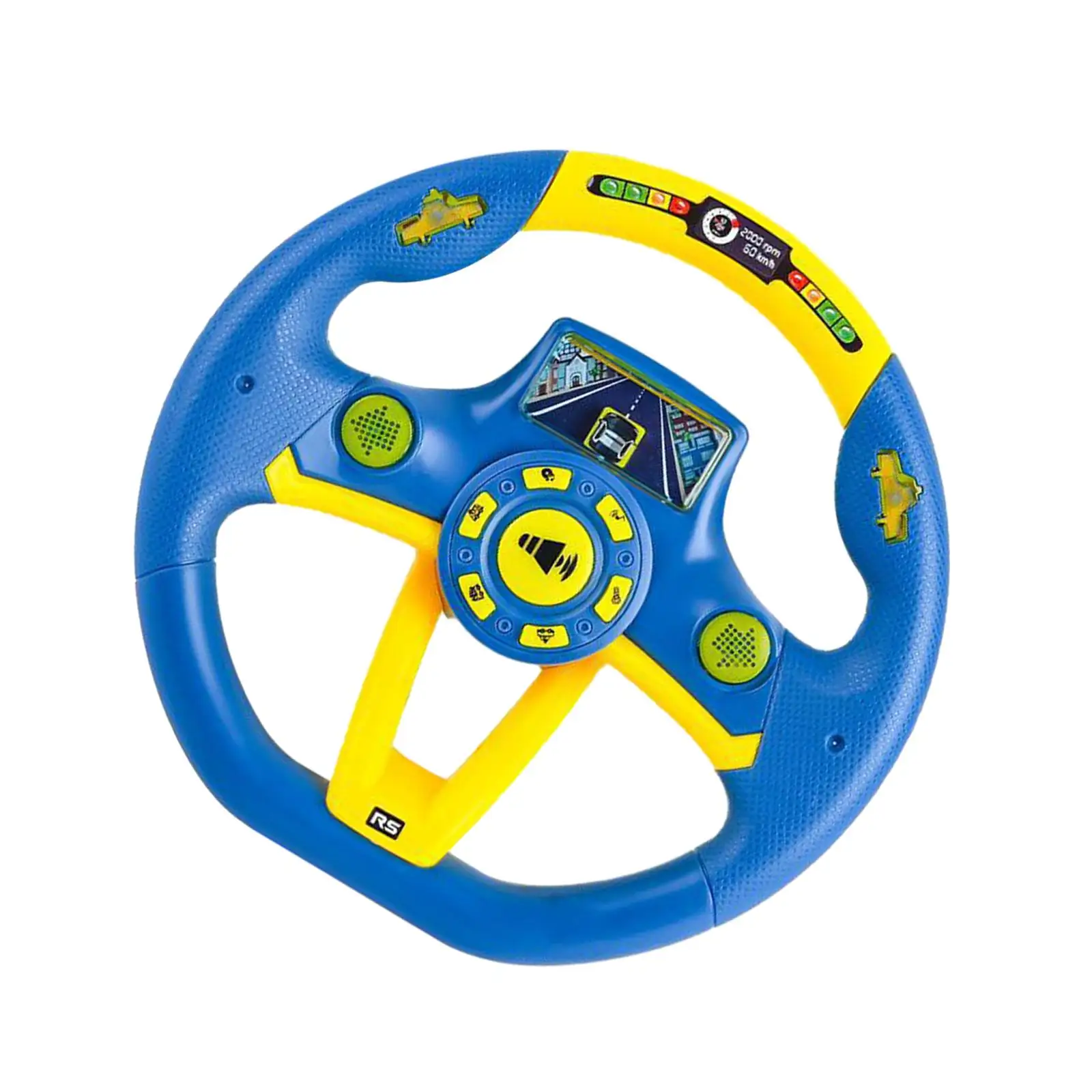 Round Steering Wheel Toy Busy Edge DIY Accessory Electric Steering Wheel Toy for