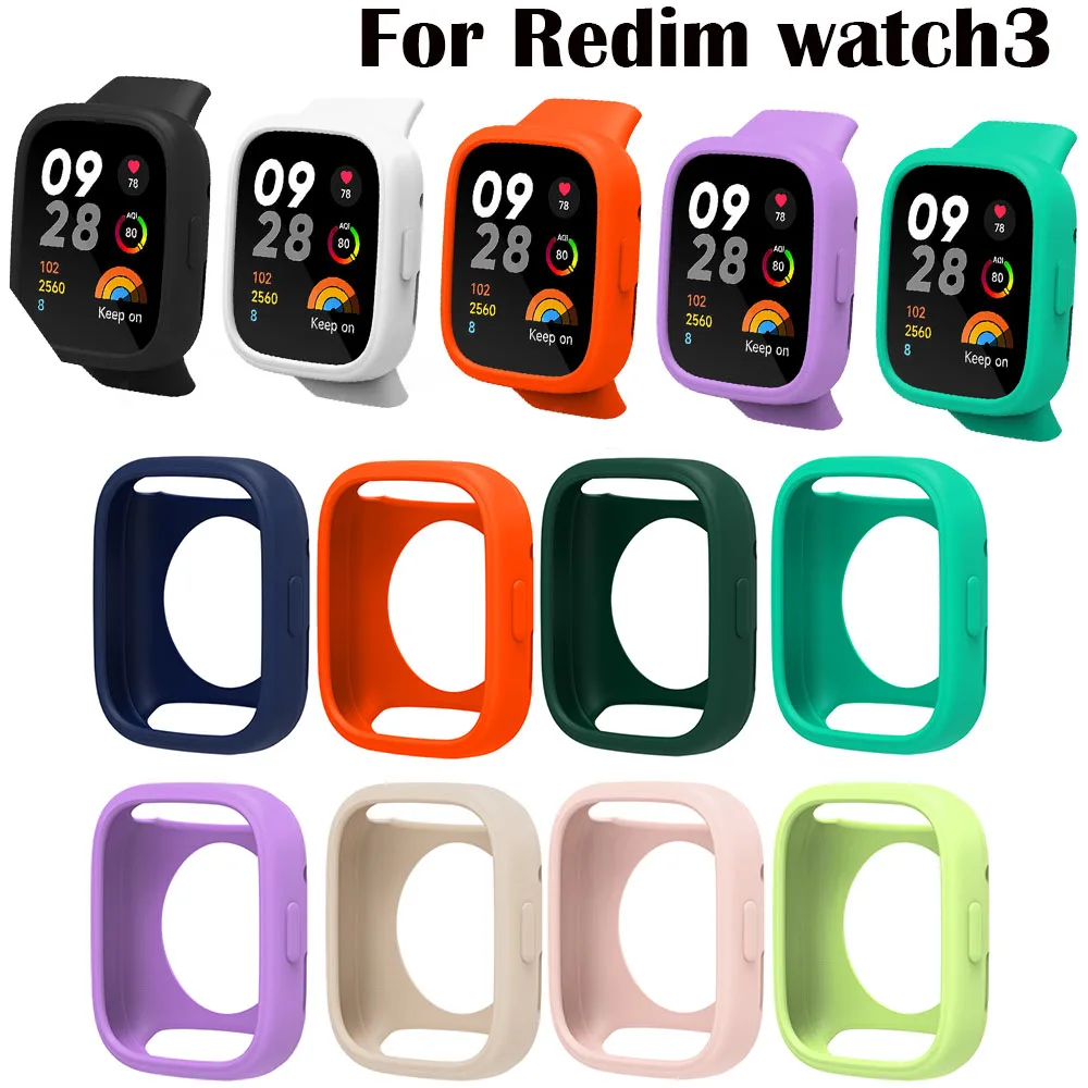 BEHUA Full Protective Case For Redmi Watch 3 Active Screen Protector Cases  Cover Shell +Tempered