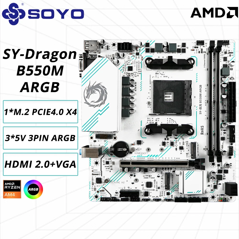 500 Series Amd 5000 Series Motherboard SOYO B550M Gaming