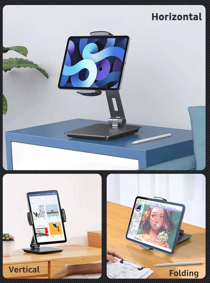 完璧なポータブルモニター調節可能なスタンド折りたたみ式