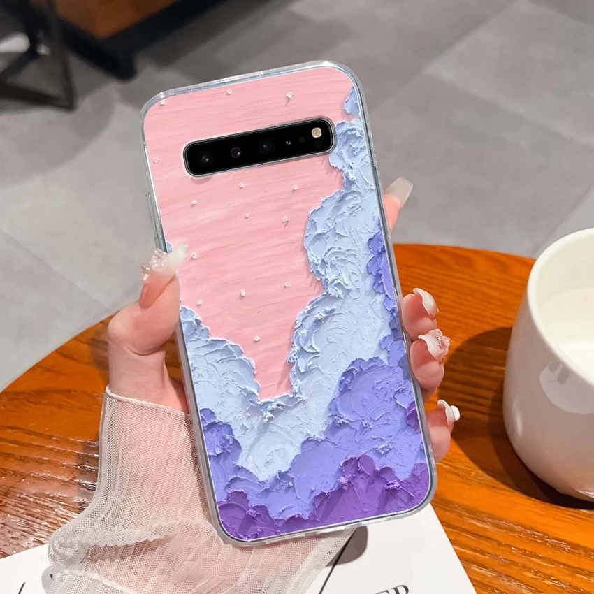 Romantic Rose Pattern Transparent TPU Silicone Anti-Slip Bumper Phone Cover
