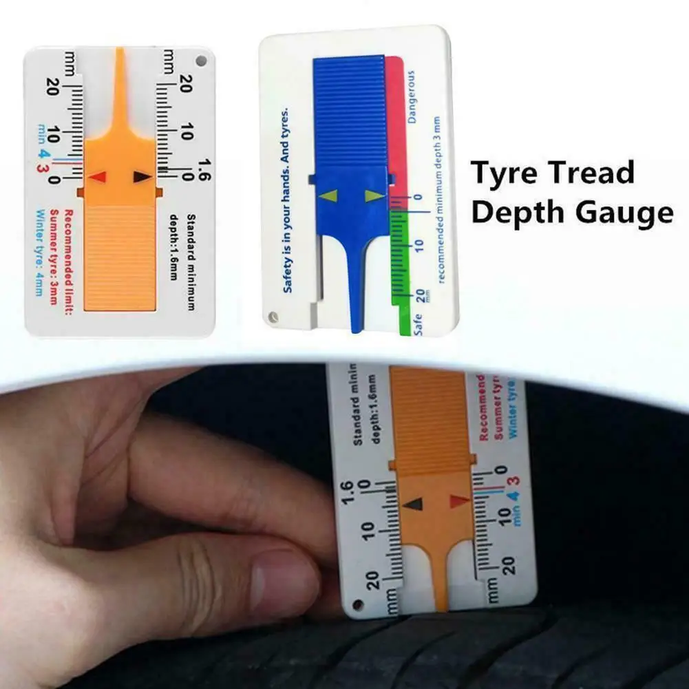 ABS Tyre Tread Depth Gauge Tool 0-20mm for Car Motorcycle Van