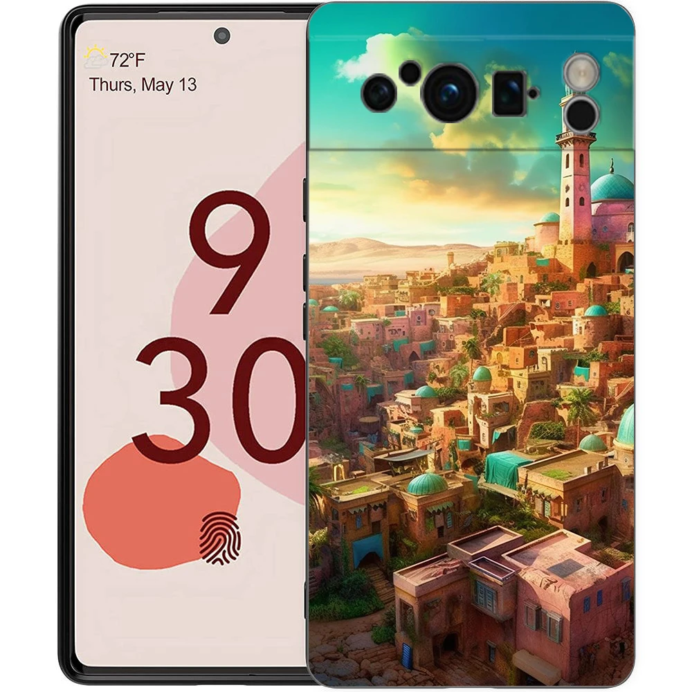 Explore Jerusalem: Shockproof TPU Black Phone Case - Soft & Durable Cover