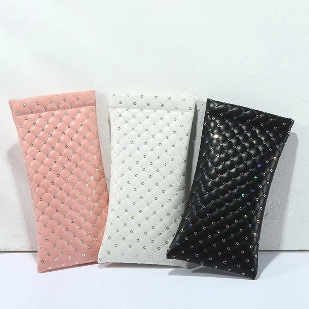 

Fashion Sunglasses Bag Women PU Leather Solid Color Glasses Bag Eyewear Case Reading Glasses Lipstick Pouch Easy To Carry
