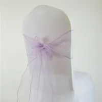 (50/100pcs) Organza Chair Sashes Bow Knot for Wedding Party Event Banquet Decoration Hotel Outdoor Party Chair Decors Supplies 5