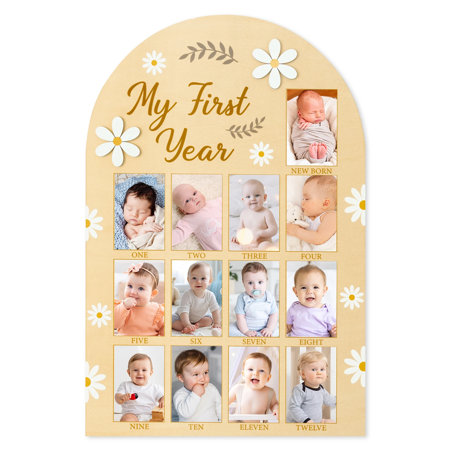 Children Growth Record Album Display Board Baby Room Decoration Party Display Table Top Newborn Photo 1 Set