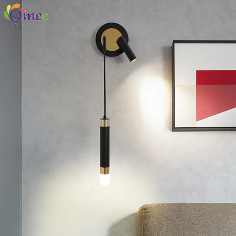 Bedroom Bedside Wall Lamp Modern Minimalist luxury Creative Spotlight For Home Led Living Room Light Background Decor Wall Light