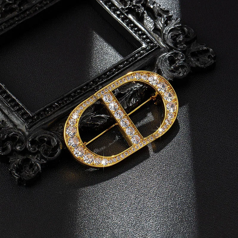 

High Quality Luxury CD Woman Letter D Brooch Jewelry Brand Designer CD Brooches Pin Suits Accessories VIP Pins Women Clothes