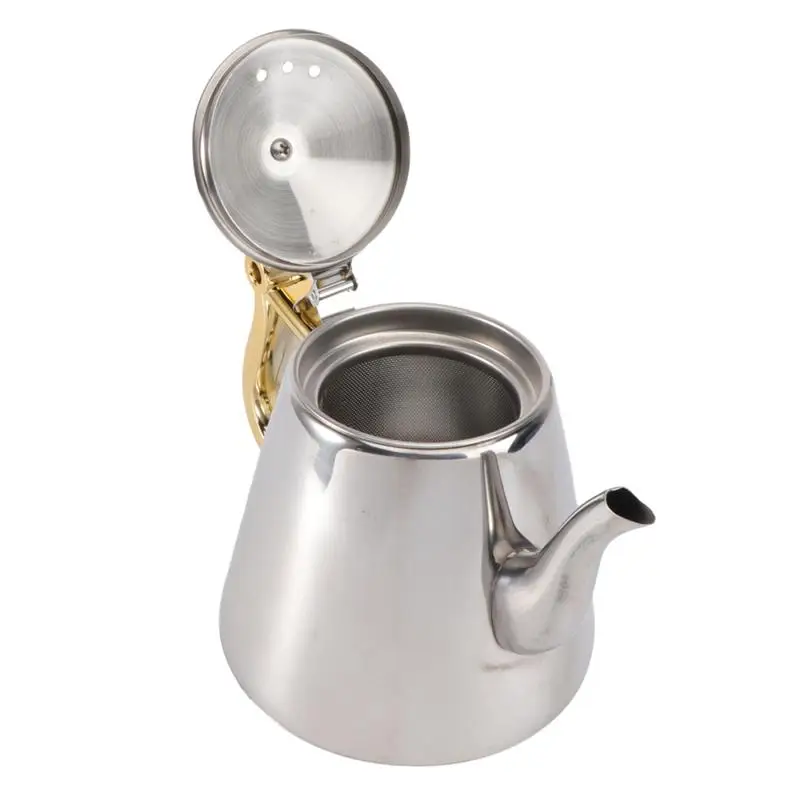 Théière En Inox Induction 1.2L - Style Marocain - Bec Verseur Anti-goutte - Qualité Premium