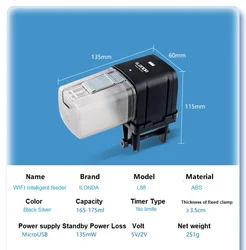 Smart WiFi Aquarium Fish Feeder - Automatic Feeding Device with Timed Control - FEEDER (WIFI Feeder)