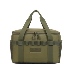 Tactical Outdoor Camping Bag - 14L Multi - Functional Gear Organizer with Multiple Compartments, Black (Green)