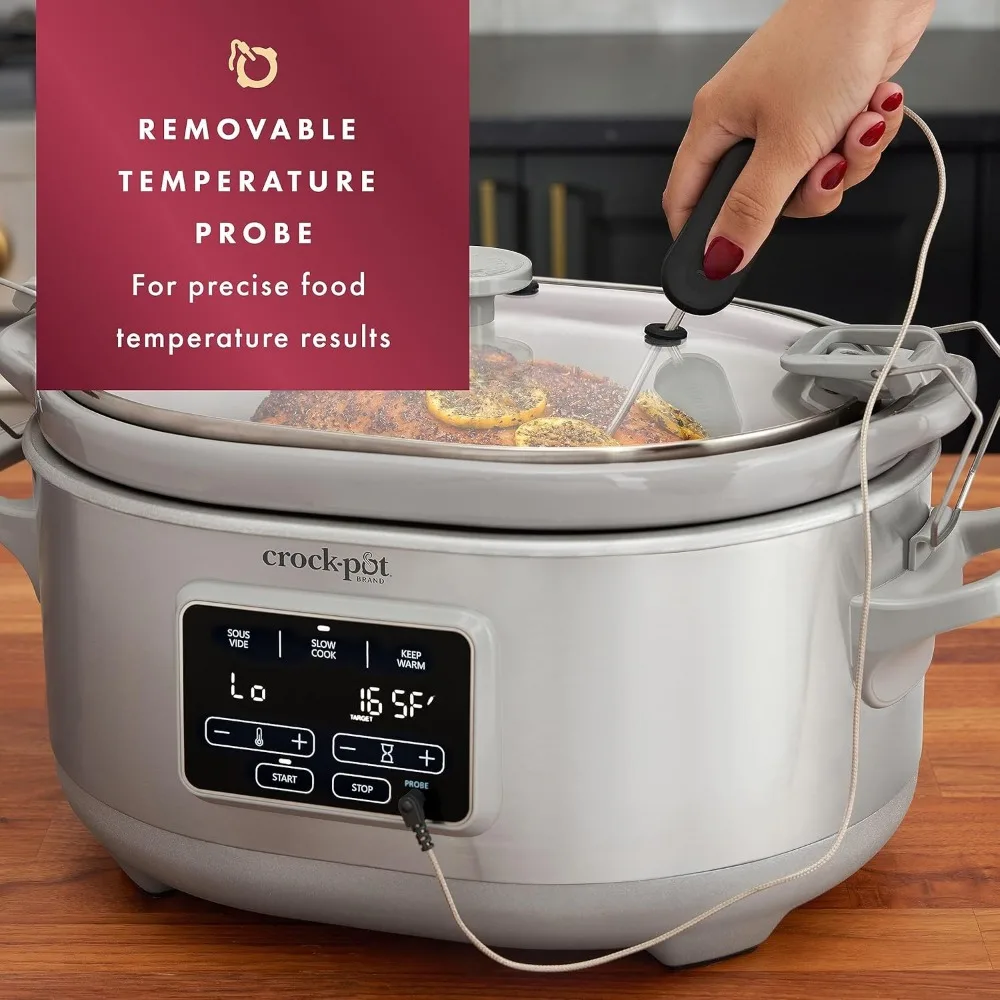 7-Quart Cook & Carry&trade; Slow Cooker with Sous Vide,Programmable, Stainless Steel