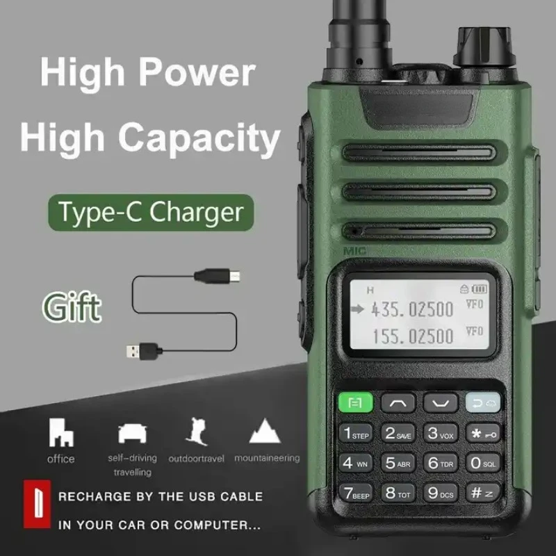 

Новинка, Двухдиапазонная рация UV-13 PRO, зарядное устройство Type-C, 10 Вт, высокомощная рация UV13 Pro, приемопередатчик, Любительский портативный приемопередатчик