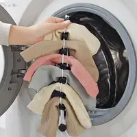 vanzlife socks hanging rope creative multi-function washing clothes basket net washing socks stockings drying socks rack 2