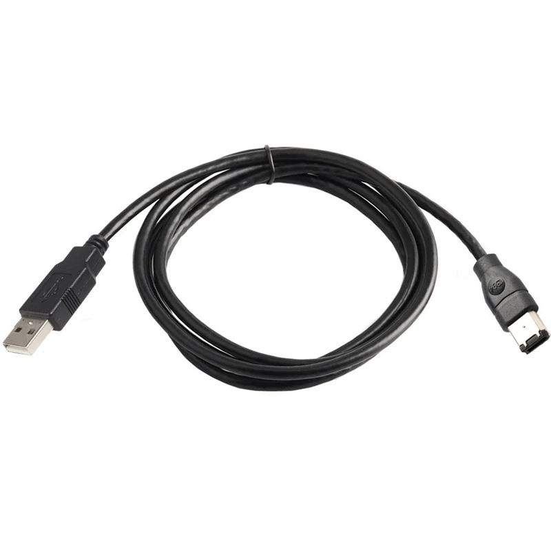 컴퓨터 디지털 카메라 D용 USB 수-1394 6 핀 수 데이터 변속기 신호, USB-IEEE Firewire 1394 6 핀 케이블, 1.8M 6FT
