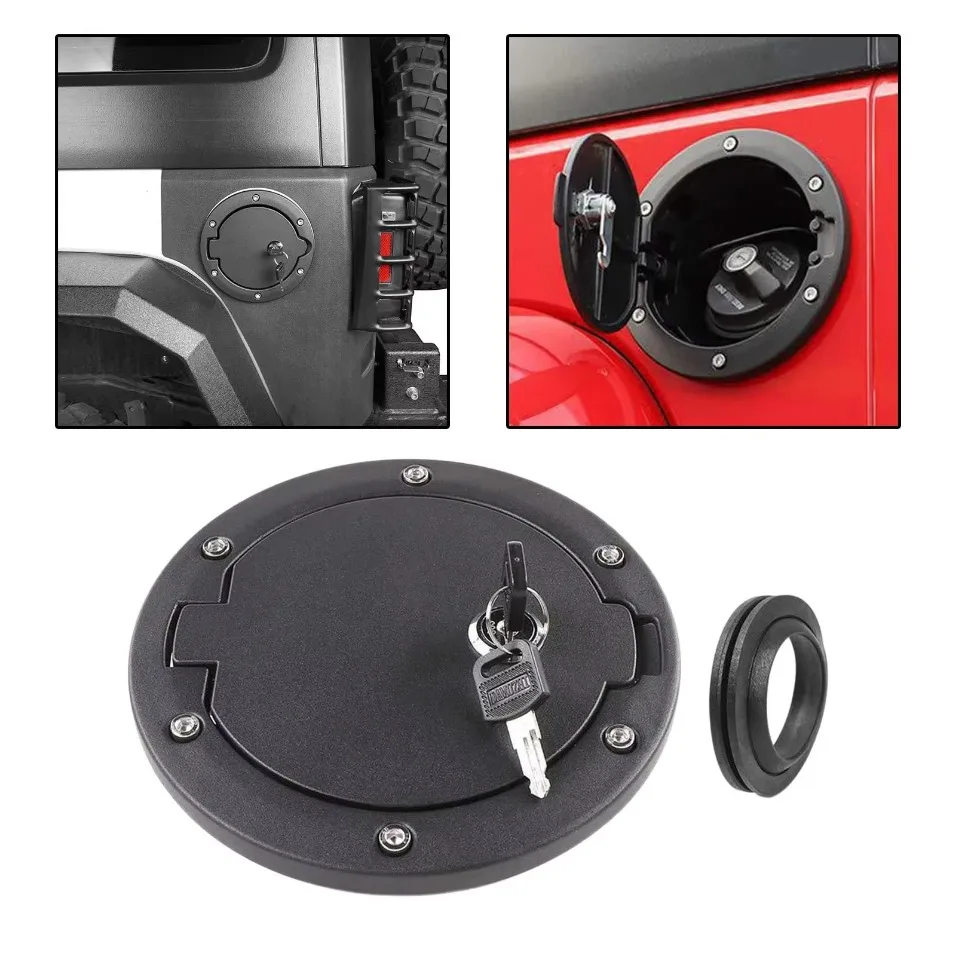 자동차 오일 연료 탱크 캡 커버, 지프 랭글러 JK 2007 2008 2009 2010 2011-2017 외장 탱크 커버, 스타일링 액세서리