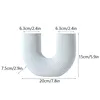 CAPIRON Resin U Shape Vase Nordic Style Modern Art Plower Arrangement Pot Decor for Home Balcony Living Room New House Gift 4