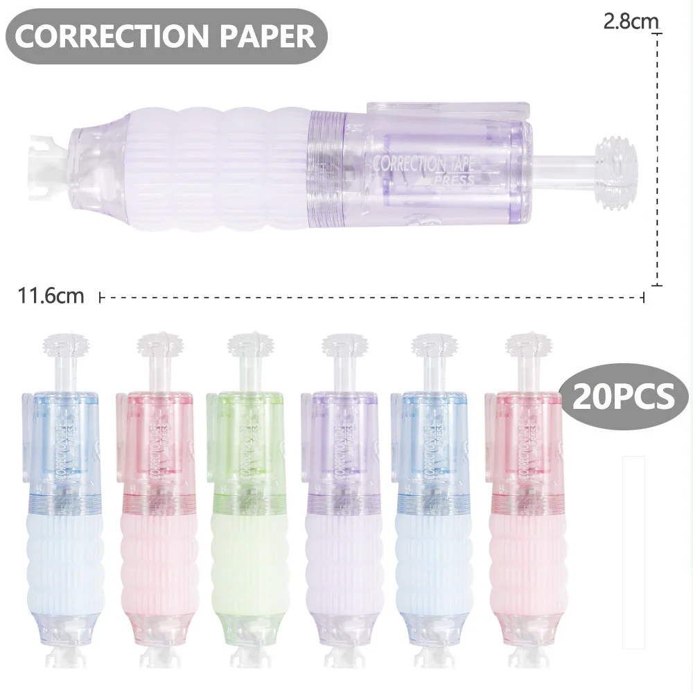 1 PC 5mm*6m Press Type Correction Tapes Kawaii White Out Correction Band for School Kid Gift Cute Corrector Tool Office Supplies