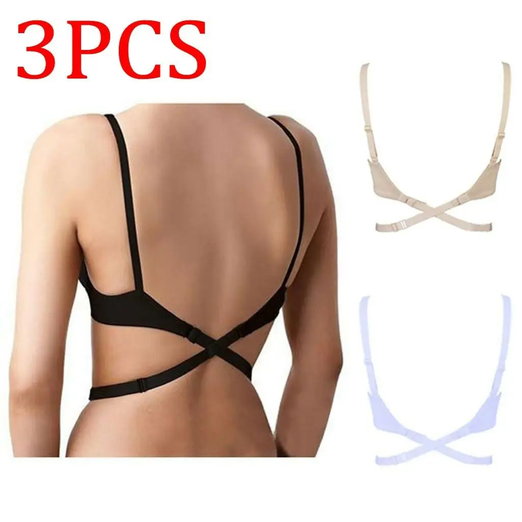 

3PC Adjustable Extender Hook Low Back Backless Bra Strap Adapter Converter Fully Extender Hook Underwear Accessories