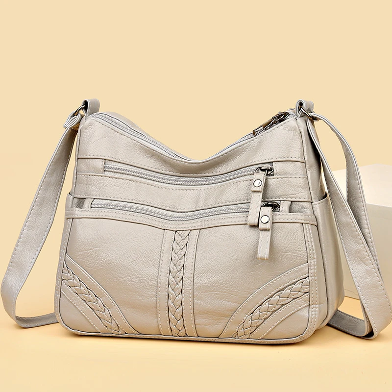 Women's crossbody bag - adjustable shoulder strap, zipper closure, single shoulder, ideal for casual travel and daily use