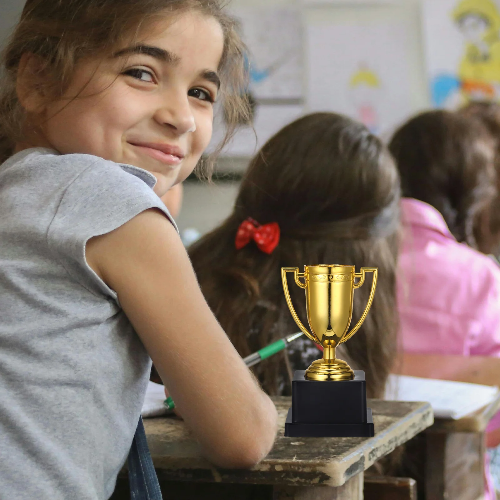 Small Plastic Trophies Award Small Trophy For Winner Student Gold Competitions Team Sports Plastic Awards Ceremony Gifts Prize
