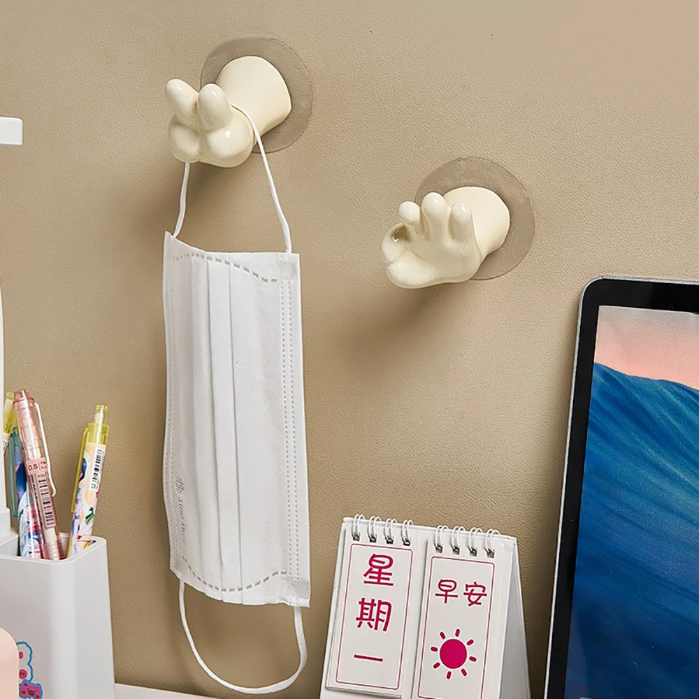 

Nordic Style Room Decor Keychain Unique Wall Hook Suction Cups Hanging Hooks Storage Kitchen Gadget Bathroom Accessories Coat