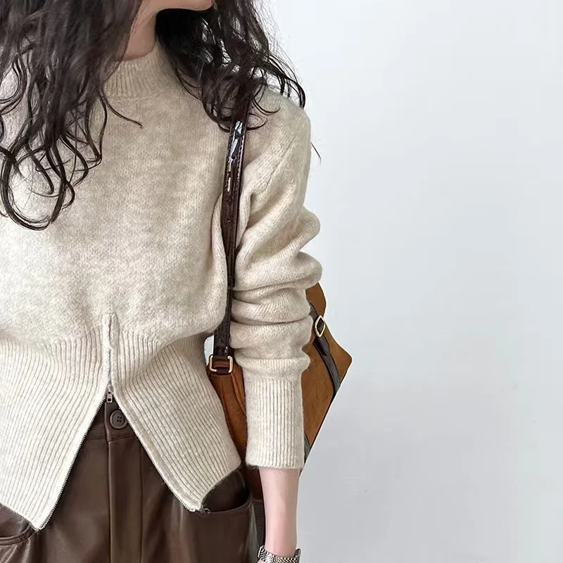 Women Elegant Pullover Sweater Winter Knitwear Long Sleeve