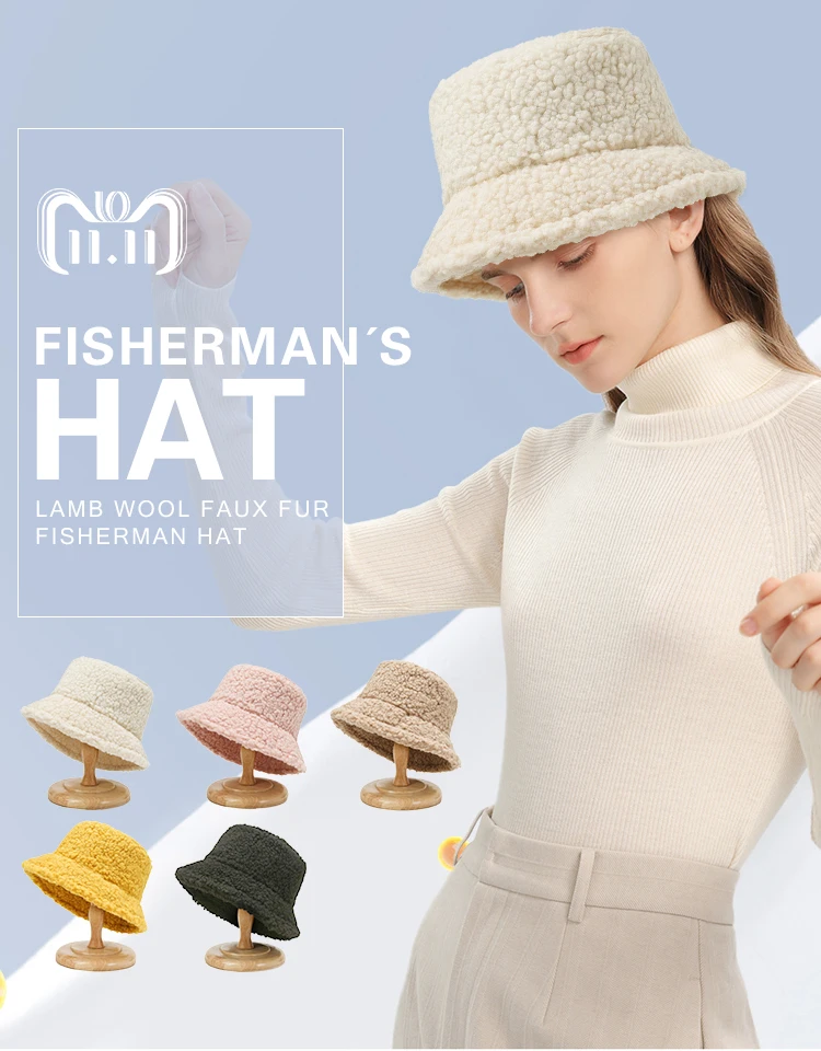 Chapeau de pêcheur en fausse fourrure