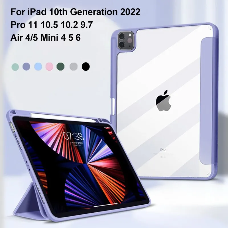 

Чехол для iPad Air 4, чехол для Air 5 2022 iPad Pro 11, чехол для 2021 iPad 9 поколения, чехол для 10,2 7 8, чехол для iPad Mini 6 9,7 10,5, чехол-Карандаш s