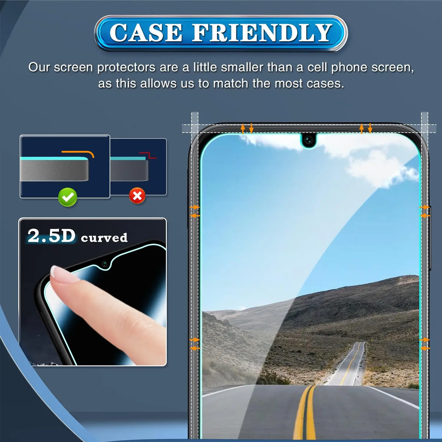 4-Pack Ultra-Durable Tempered Glass Screen Protector, 9H Hardness, Bubble-Free, Easy Installation