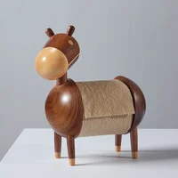 Creative Home Gift Solid Wood Donkey Desktop Living Room Household Tissue Box Kitchen Tissue Holder  Tissue Boxes 1