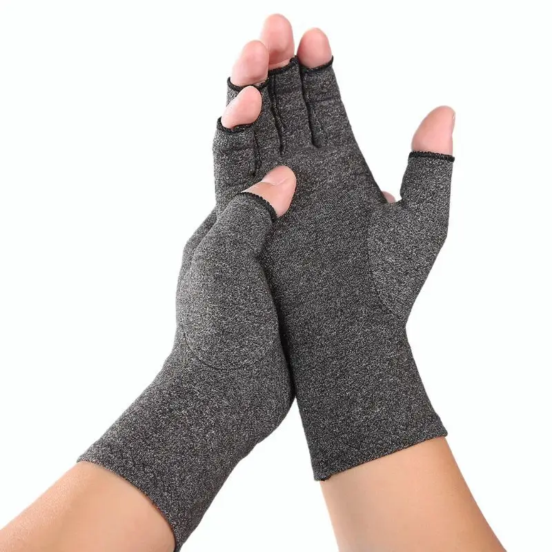 Compression Gloves Fingerless Joint Pain Relief Rheumatoid Mittens