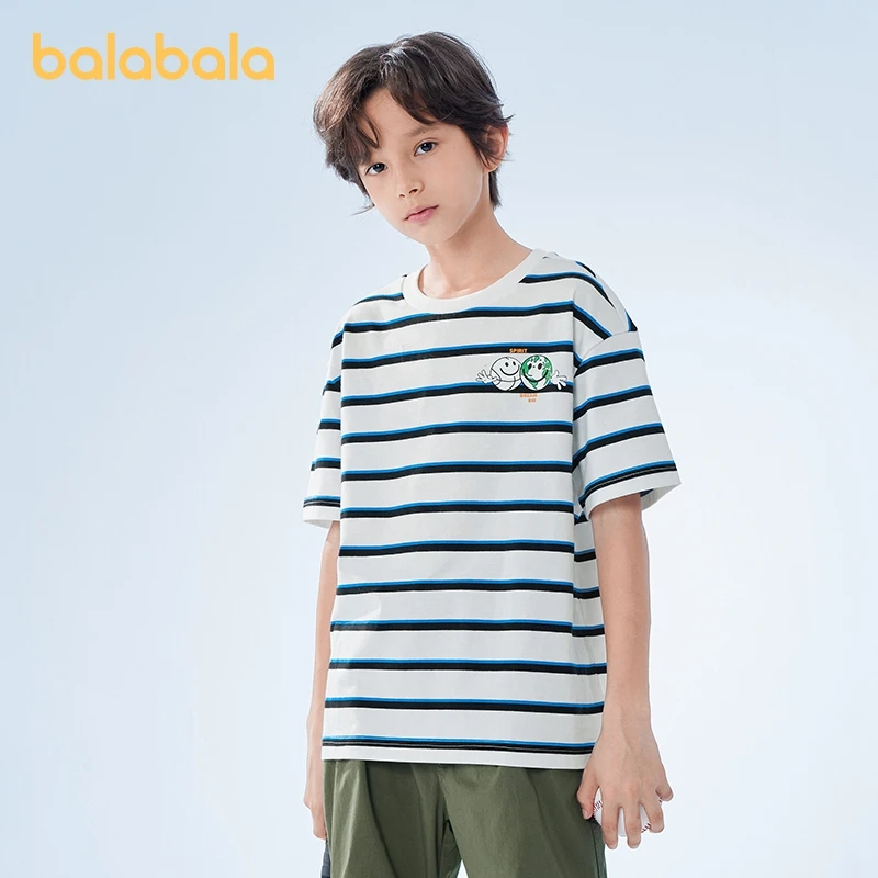 

Футболка Balabala для мальчиков, футболка с коротким рукавом, детский базовый слой, топ, Новинка лета 2024