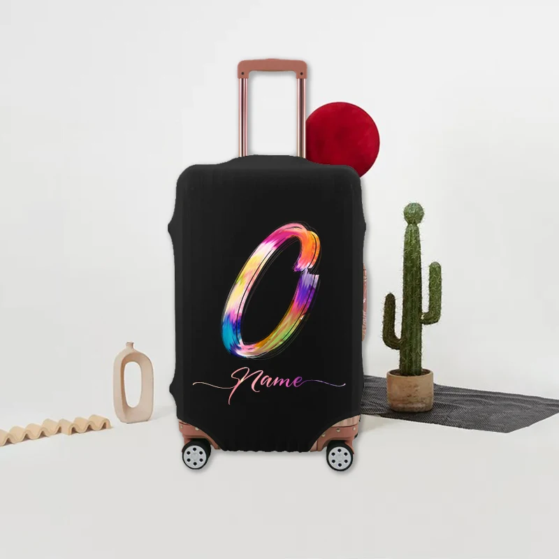 

26 Customized Colorf Color Letter Luggage Cover Protective Cover Dust-proof Thicker Elastic Apply To ''18-32'' Travel Accessorie