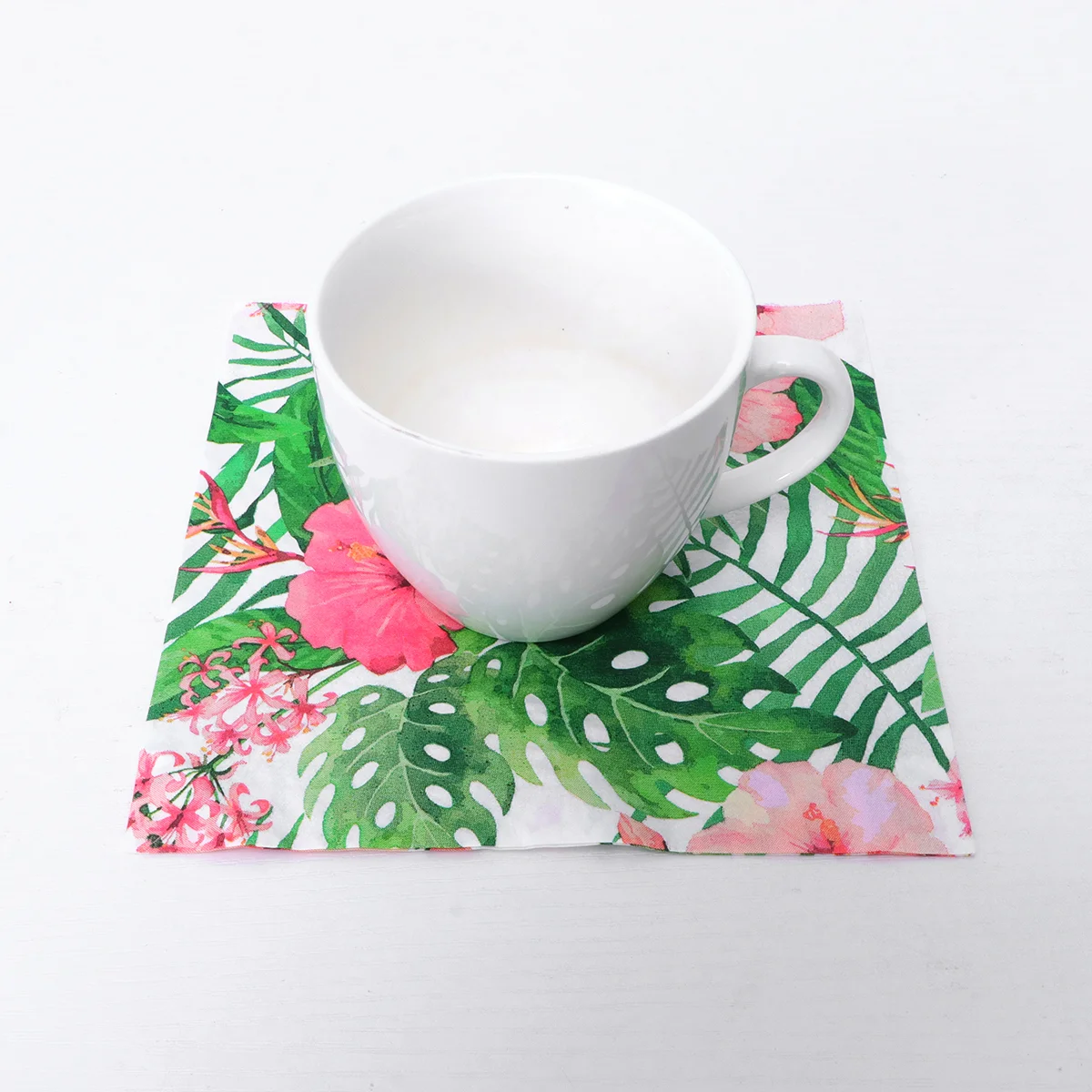 20Pcs Leaf Flower Print Eco Material Party Supplies Disposable Napkins Paper Serviettes For Home Sanitary Paper