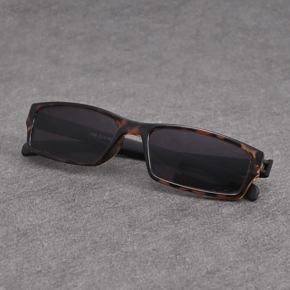 

Vazrobe Steampunk Polarized Sunglasses Male Women Rectangle Tortoise Sun Glasses for Men Small Narrow Face Anti Reflection