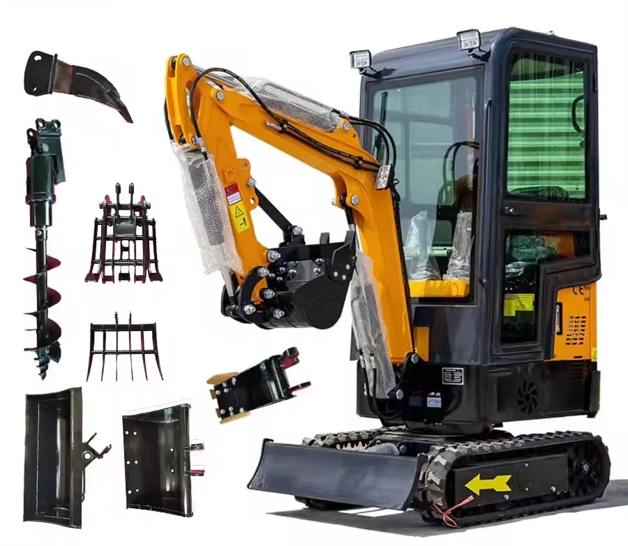 

Mini excavator EPA/CE certified 0.8 ton tracked micro excavator 1 ton hydraulic farm small excavator hot selling