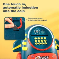 Piggy Bank Aerospace Schoolbag Money Box Toys for Kids Creative Electronic Coin Boxes Cash Safe Saving Birthday Gift Fingerprint 2